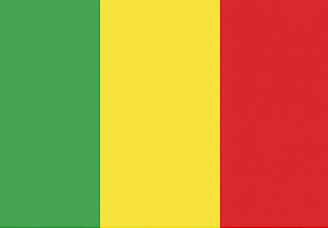 National flag of Mali featuring vertical green, yellow, and red bands.